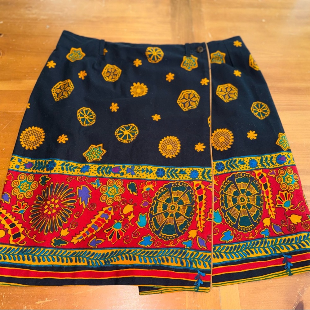 Vintage Breeches Short Wrap Skirt 14 Vibrate Colorful Made USA Feminine Resort - Picture 2 of 9